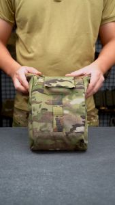 IDOGEAR Tactical Foldable Recycling Bag Dump Pouch MOLLE Drop Pouch EDC Waist Pouch Outdoor Hiking Camping Dump Pouch 3577