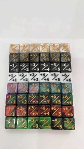 10Pcs Dadu Dice 16mm Plus Minus Energy / Dice Dadu Board Game