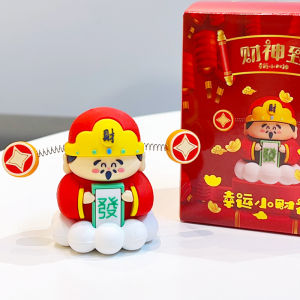 Small Wealth God Car Rearview Mirror Pendant Automobile Hanging Ornament High-End Sensation Peaceful Attraction Interior Decoration