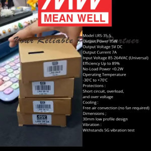 Mean Well LRS-35-5 5V 35W 7A Meanwell Power Supply ~ Original ~ Year Warranty