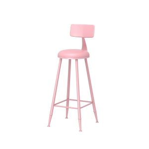 Nordic Bar Stool Modern Simple Light Luxury High Stool Home Backrest Color Bar Stool for Milk Tea Shop Chairs for Bar
