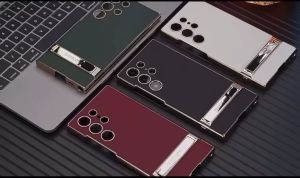 HARDCASE GKK ELECTROPALED LEATHER KICKSTAND SAMSUNG S23 ULTRA S24 ULTRA