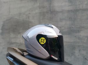 HELM GM G1 SOLID DARK GREY GLOS PAKET GANTENG VENOM VISOR FLAT IRIDIUM SLOT INTERCOM SINGLE VISOR SMOKE ORIGINAL