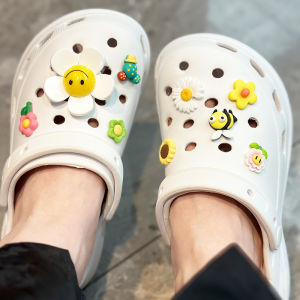 Crocs jibbitz Charms Phụ Kiện Giày dễ thương phim hoạt hình Hướng Dương khóa giày có thể tháo rời giày trang trí cho CROCS