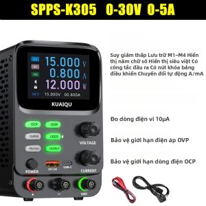 KUAIQU | Nguồn Cấp Điện DC Điều Chỉnh Được KUAIQU SPPS-K3010 Hiển Thị Hình Hyperbolic 0-10A 0-30V 0-60V Có Chức Năng OCP OVP Báo Động Ngắn Mạch Lưu Trữ Dữ Liệu.