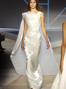 Vải Lụa Nhung Trắng Crystal Silk Satin Vải Nhung Kim Loại Lỏng Thiết Kế Cứng Dụng Cụ Thủ Công DIY Vải Trung Quốc Đại Lục