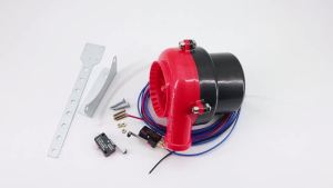 RYSJM | Universal 12V Red Electronic Turbo Blow Off Valve Hooter Valve Fake Dump Analog BOV Sound Simulator Car Racing Modification