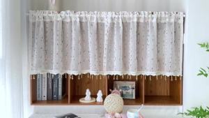 Colorful Candy Beaded Short Curtains Valance for Cabinet Door Kitchen Living Room Decor Playful Rainbow Trim Window Treatment
