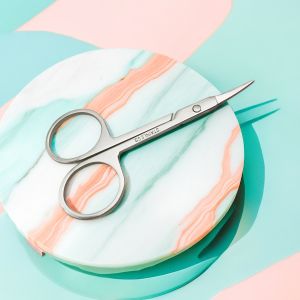EasyNail 1pcs set Mirror surface Straight Curve Head Professional Cuticle Manicure Pedicure Nails Scissors eyebrow Nose Hair