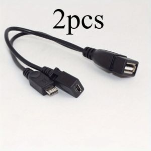 2-in-1 OTG USB to Micro USB Splitter Adapter for Fire Stick 4K/Fire TV Android Phone/Tablet Durable Tech Accessories