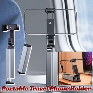 【Travel Artifact】Portable Phone Holder 360 Degree Rotation Folding Airplane Phone Holder Shooting Fixed Artifact High-Speed Rail