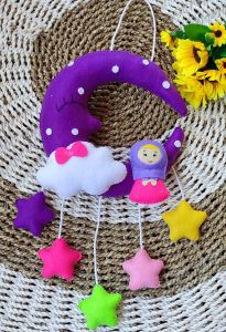 Tugas sekolah hiasan dinding free nama karakter bulan sabit bahan flanel