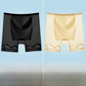 miiow | High Waist Safety Pants Womens New 2025 Under Skirt Anti-Light Non-Rolling Edge Shorties Briefs Nylon Spandex Casual Shorts