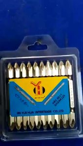 ดอกสว่านหัวแฉก ชุดดอกไขควง ดอกไขควง ดอกไขควงไฟฟ้า ดอกไขควงแฉก ดอกไขควงแฉก ph2  ดอกไขควงสว่าน หัวแม่เหล็ก 2 ด้าน ดอกไขควง สว่าน ph2 (10 ดอก)