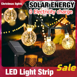 Solar String Lights Outdoor Waterproof LED Christmas Lights Solar Power Crystal ball for Patio bulb Garden For Camping Porch Wedding Party Decoration