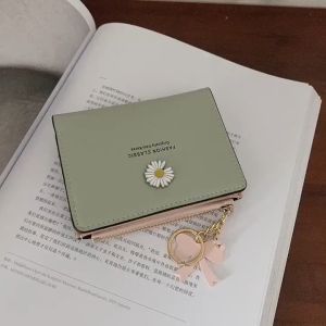 ABC Dompet Lipat DK010 Mini Dompet Motif Bunga Daisy Resleting Dompet Wanita Import