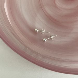 Elegant Simple Small Silver Ball Earrings Womens Fashion Spring Summer Basic Match All Suzyacc Kr Alloy Plated Gold Jewelry