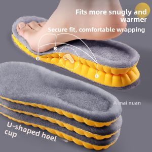 LINGMIAO | Mens Winter Warm Wool Insoles