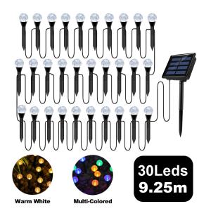 Solar Led Bubble Ball Lawn Lights Lamps Outdoor Garden Walkway Pathway Driveway Lighting Lamp Decoration Patio String Landscape