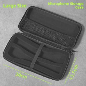 Black Plastic Handheld Microphone Stand Base Dual Microphone Storage Bag Wireless Microphone for Meetings And KTV Use