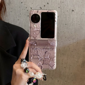 Dark Butterfly OPPO Find N3 Flip Phone Case Fashion  Style Protective Cover Full Protection Foldable Screen N2 Flip Lightweight Luxury Womens Model