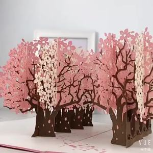 QIAOPIDIANDIAN | Thẻ Chúc Mừng Sáng Tạo 3D Ginkgo