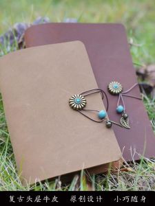 Handmade Travel Diary Notebook A6A7 Loose Leaf Binding Genuine Leather Ring Binder Cultural Supplies Business Use