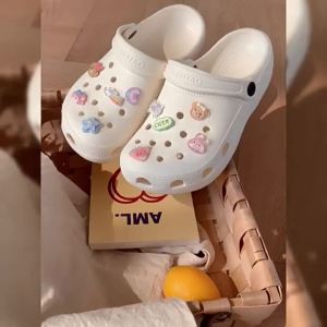 Mesuca | Bộ Trang Trí Giày Thời Trang Hình Gấu Cầu Vồng & Động Vật Dễ Thương Chất Liệu ABS Tự Làm Phụ Kiện Trang Trí Giày Khóa Giày Phụ Kiện Hoa.