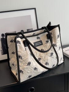 Large Capacity Canvas Tote Bag Mommy Travel Bag Short Trip Shoulder Commuter Bag 2025 New Summer Womens Handbag