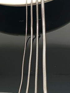 Waterproof Sweatproof Titanium Steel Snake Bone Chain Stainless Steel round Snake Chain DIY Handmade Accessories Half Finished