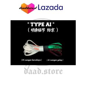 ORIGINAL Shoelaces/tali sepatu glow in the dark katakana by daad.co " Type AI "