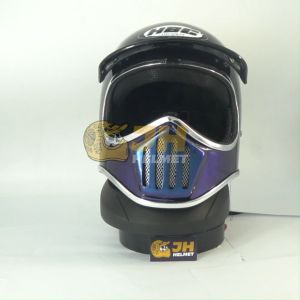 Helm Cakil HBC List Chrome Rainbow Bunglon + FREE GOGGLE | Helm Retro | Full Face | Jual Helm