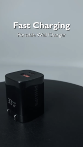 Philips 33W USB C Charger 2 Port Compact Charger with Foldable Plug for iPhone 16/16 Plus/16 Pro/16 Pro Max/15/14/13 Pixel Galaxy iPad/iPad Mini and More