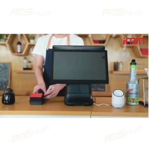 IMIN D4-504 15.6" Touchscreen POS Android All In One Pos Terminal + 10.1" Second Display with 58mm 80mm Printer