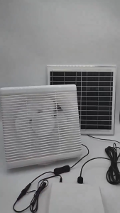 Solar Exhaust Fan 6/12 inch Wall Mounted Ventilation Fan Window Exhaust Fan For Kitchen Bedroom Factory Office Greenhouse