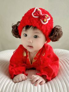 Mũ Trang Phục Hanfu Đỏ Cho Bé Gái Mũ Mùa Đông Mũ Búp Bê Dễ Thương Quần Áo Trẻ Em Mũ Trang Phục Hanfu Quần Áo Trẻ Em