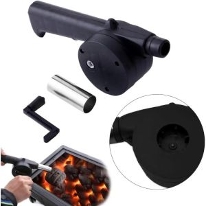 Portable Hand Crank BBQ Fan Grill Air Blower Speed Control for Outdoor Camping Picnic Fire Pit Charcoal Smoker Wind Maker