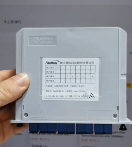 Fiberhome 1-2 1-4 1-8 1-16 SC UPC Optical Fiber Splitter Cassette Box Plug-in Type Optical PLC Splitter all blue