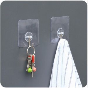 Combo 10 Móc Dán Tường Trong Suốt Chịu Lực Siêu Dính