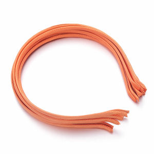 10pcs/lot Plain 4MM Satin Headband Girls Fabric Covered Metal Hairbands Colorful Headbands Kids Elastic Bands Hair Accessories