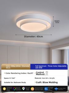 Sleek Contemporary Ceiling Light Double Layer