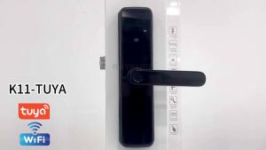 Khóa Vân Tay Sinh Trắc Học WiFi RAYKUBE K11 Tuya - Khóa Cửa Điện Tử Kỹ Thuật Số Với 8 Ngôn Ngữ Mở Khóa Mật Khẩu Thẻ Từ Mở Khóa Bằng Ứng Dụng Dành Cho Cửa Thép Gỗ Đồng Thau