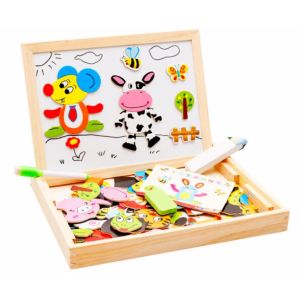 Bộ Ghép Hình Nam Châm 2 mặt cho bé - Đồ Chơi Giáo Dục phát triển trí tuệ