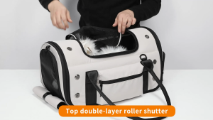 SEA CHOICE Multi-Purpose Pet Carrier Bag Cat Dog Puppy Folding Travel Carry Bag Outdoor Portable Cats Handbag Foldable Travel Pet Folding Cat Cage Bag with Wide Mesh Ventilation and Privacy Roll-Up Curtain