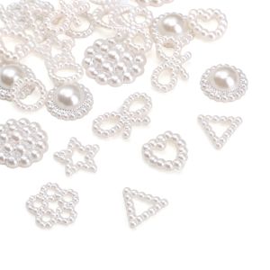 50/100Pcs Multi Shape ABS Faux Pearl Cabochons for DIY Sewing Crafts Garment & Home Ornament Accessories Handmade Craft Supplies