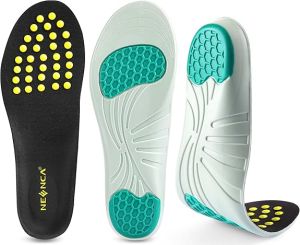 Neenca chuyên nghiệp lót giày Comfort Bộ nhớ bọt đệm chèn giày y tế gót chân đệm với chống sốc cho viêm cân gan chân vòm/chân/giảm đau gót chân tập luyện thể thao sử dụng thường nhật