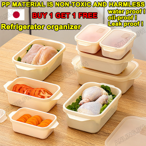 🍖Buy 1 get 1 free🍖 Japan Refrigerator Storage Box 600/1200/2200ML Food Grade Kitchen Food Fruit Vegetable Preservation Box Frozen Meat Dumplings Container Reusable Food Container Refrigerator Fruit Fresh Keeping Box with Lid PP Plastic Lunch Box