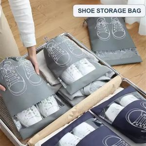 Shoes Storage Bag Closet Organizer Non Woven Travel Portable Bag Waterproof Pocket Clothing Classified Draw Hanging Bag Amagi