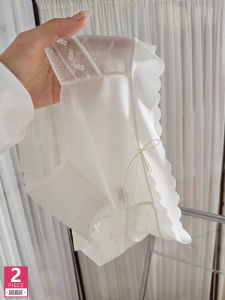 Barcelona Dream Pure Desire Girl Ice Silk Large Size Embroidered mid Waist 7A Crotch Wave Wrap Butterfly Knot Shorts