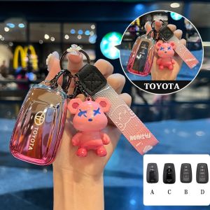 TOYOTA car smart key case for camry corolla cross altis chr prius rav4 prado keychain toyota cross key cover camry key casing